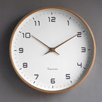 Scandinavian Wooden Wall Clock with Silent Quartz Movement