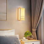 Wooden LED Wall Lamp with Warm Light Slatted Design