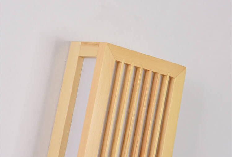 Wooden LED Wall Lamp with Warm Light Slatted Design