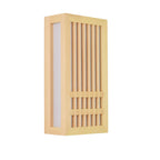 Wooden LED Wall Lamp with Warm Light Slatted Design