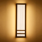 Wooden LED Wall Lamp with Warm Light Slatted Design