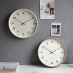 Scandinavian Wooden Wall Clock with Silent Quartz Movement