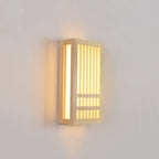 Wooden LED Wall Lamp with Warm Light Slatted Design