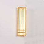 Wooden LED Wall Lamp with Warm Light Slatted Design