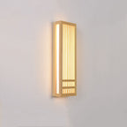 Wooden LED Wall Lamp with Warm Light Slatted Design