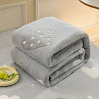 Soft Coral Fleece Throw Blanket with Pineapple Pattern