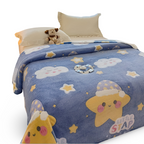 Soft Coral Fleece Throw Blanket with Pineapple Pattern