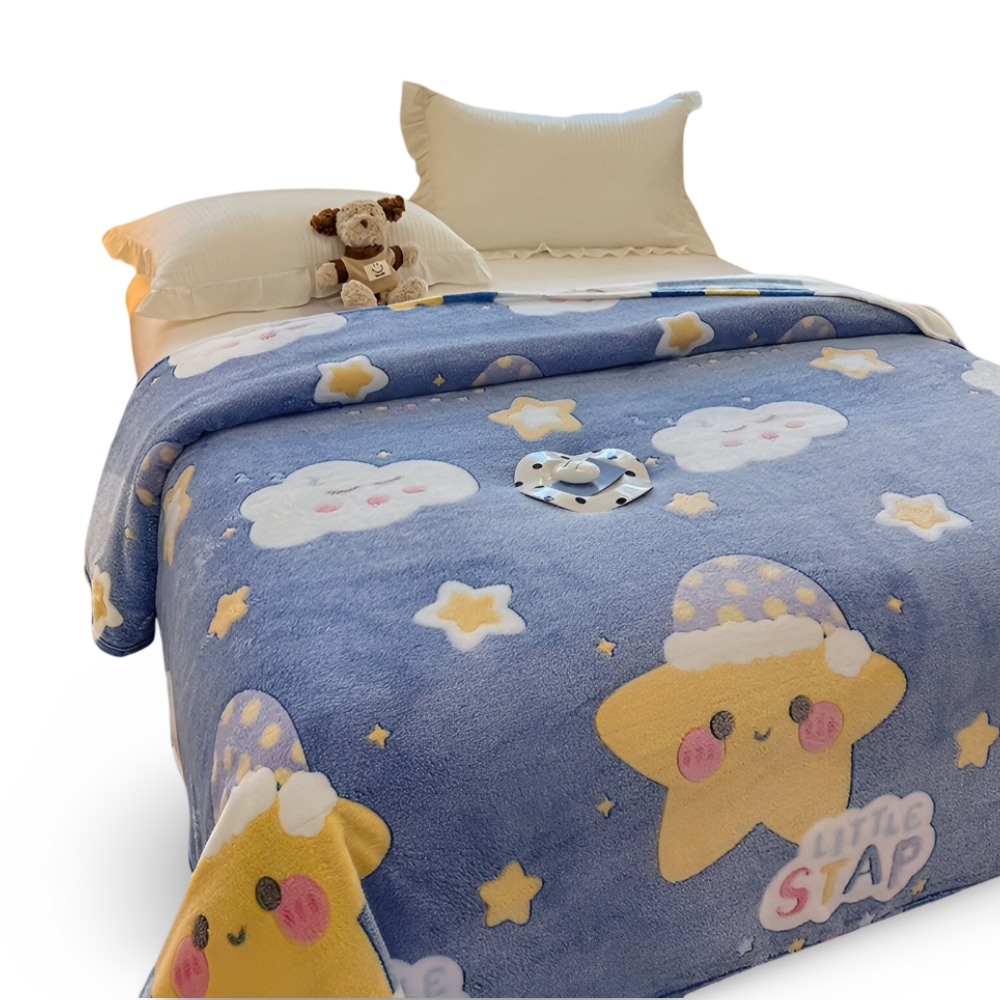 Soft Coral Fleece Throw Blanket with Pineapple Pattern