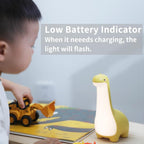 DinoSnug Silicone Dinosaur Night Light Tap Control Lamp