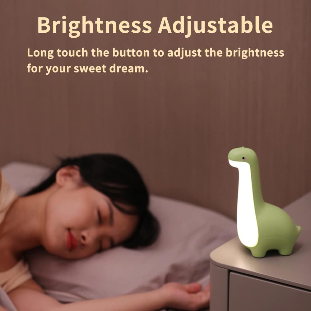 DinoSnug Silicone Dinosaur Night Light Tap Control Lamp