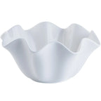 Elegant Crimped Edge Ceramic Bowl Modern Decorative