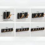 Modern Wall Mounted Coat Rack with Foldable Hooks
