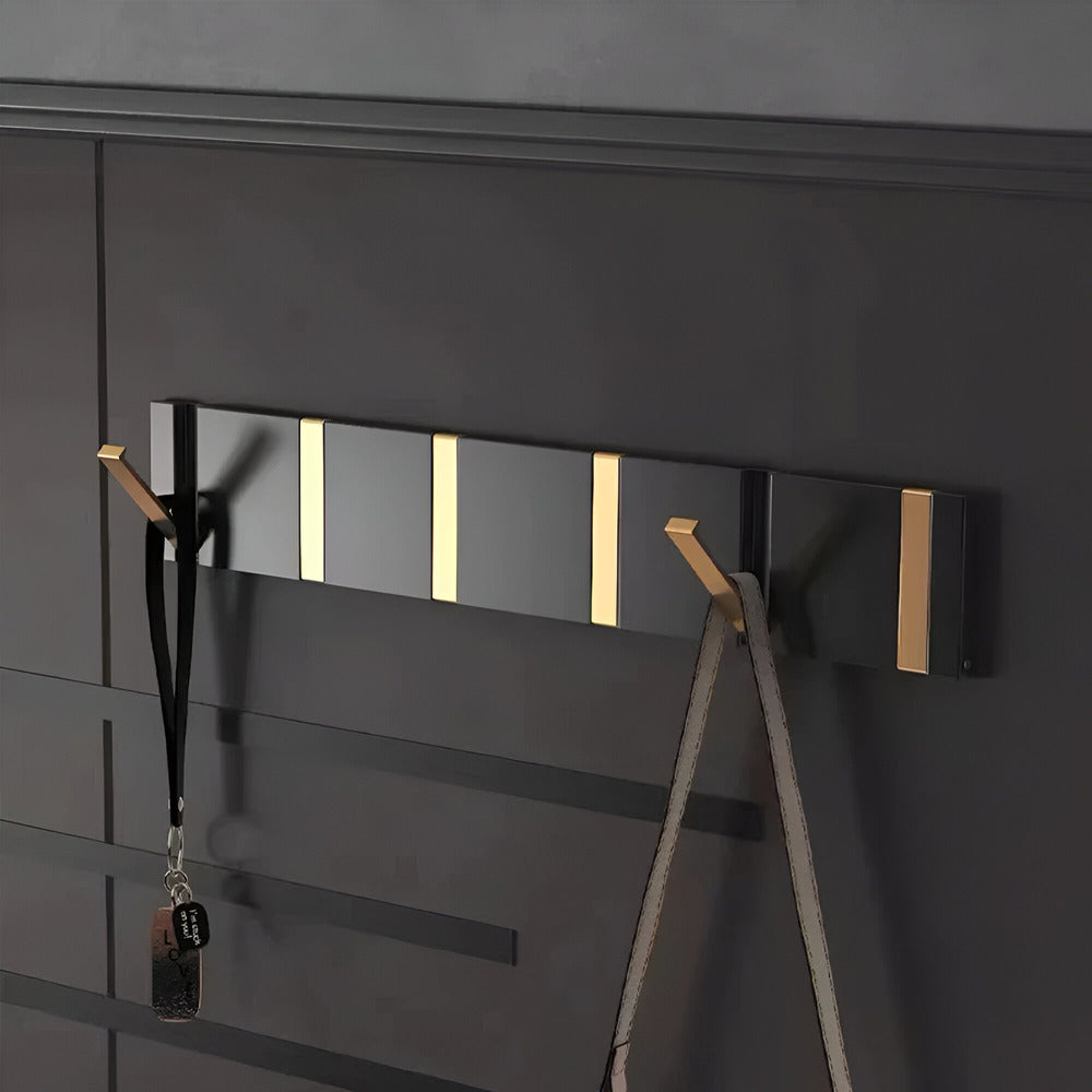 Modern Wall Mounted Coat Rack with Foldable Hooks