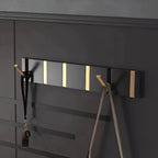 Modern Wall Mounted Coat Rack with Foldable Hooks