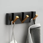 Modern Wall Mounted Coat Rack with Foldable Hooks