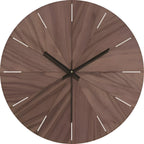 Round Wall Clock in White Metal with Silent Quartz Movement