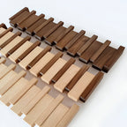 Modern Wooden Wall Mounted Coat Rack with Piano Style Flip Hooks