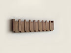 Modern Wooden Wall Mounted Coat Rack with Piano Style Flip Hooks