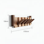 Modern Wooden Wall Mounted Coat Rack with Piano Style Flip Hooks