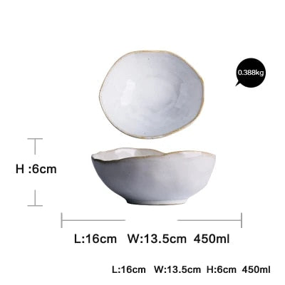 Nordic Irregular Ceramic Plates & Bowls Modern Organic