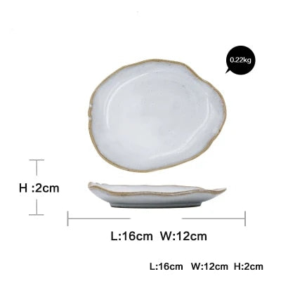 Nordic Irregular Ceramic Plates & Bowls Modern Organic