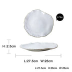 Nordic Irregular Ceramic Plates & Bowls Modern Organic
