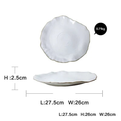 Nordic Irregular Ceramic Plates & Bowls Modern Organic