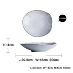 Nordic Irregular Ceramic Plates & Bowls Modern Organic