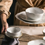 Nordic Irregular Ceramic Plates & Bowls Modern Organic