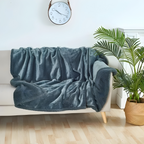 Plush Microfiber Waterproof Throw Blanket with Soft Sherpa Fleece Lining