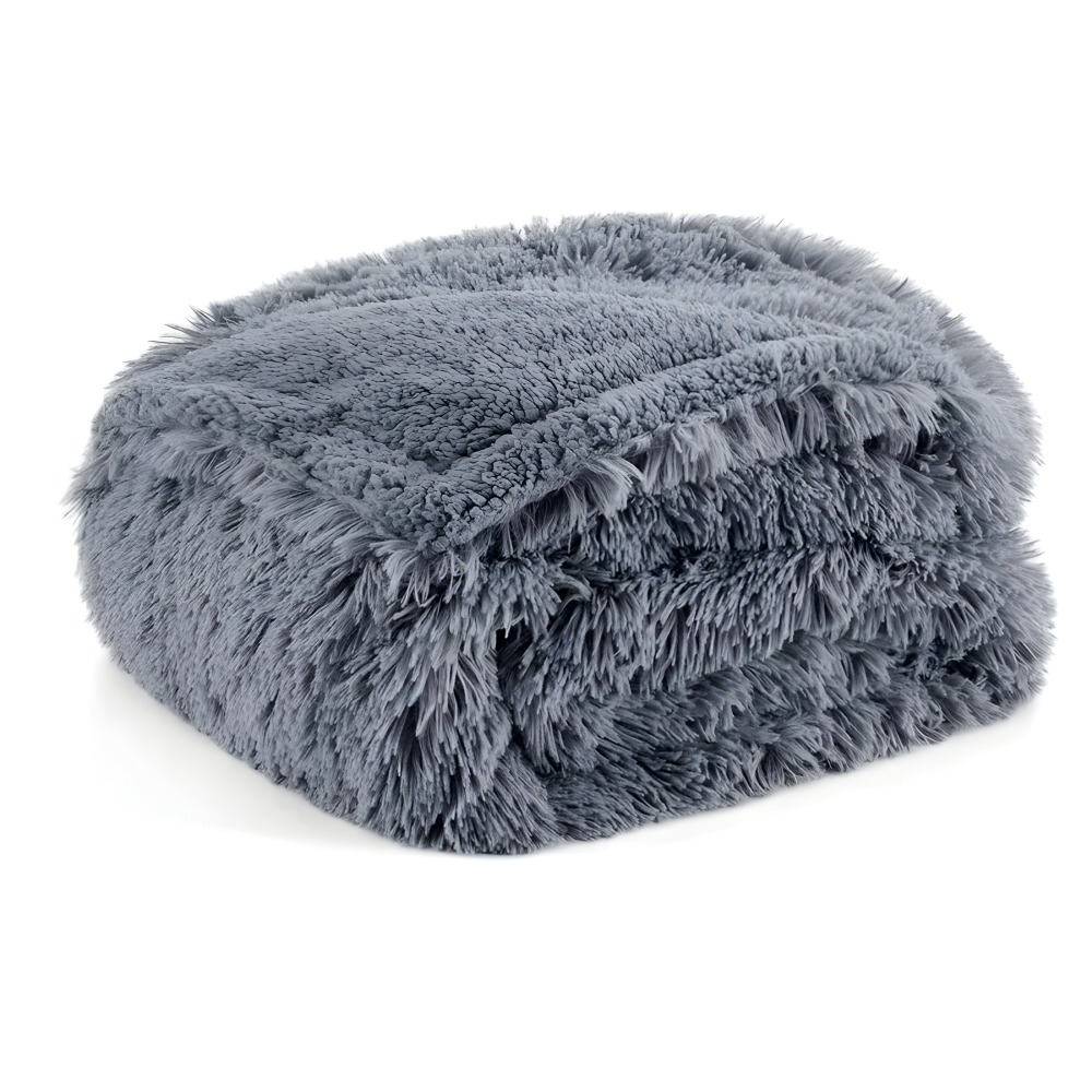 Plush Microfiber Waterproof Throw Blanket with Soft Sherpa Fleece Lining