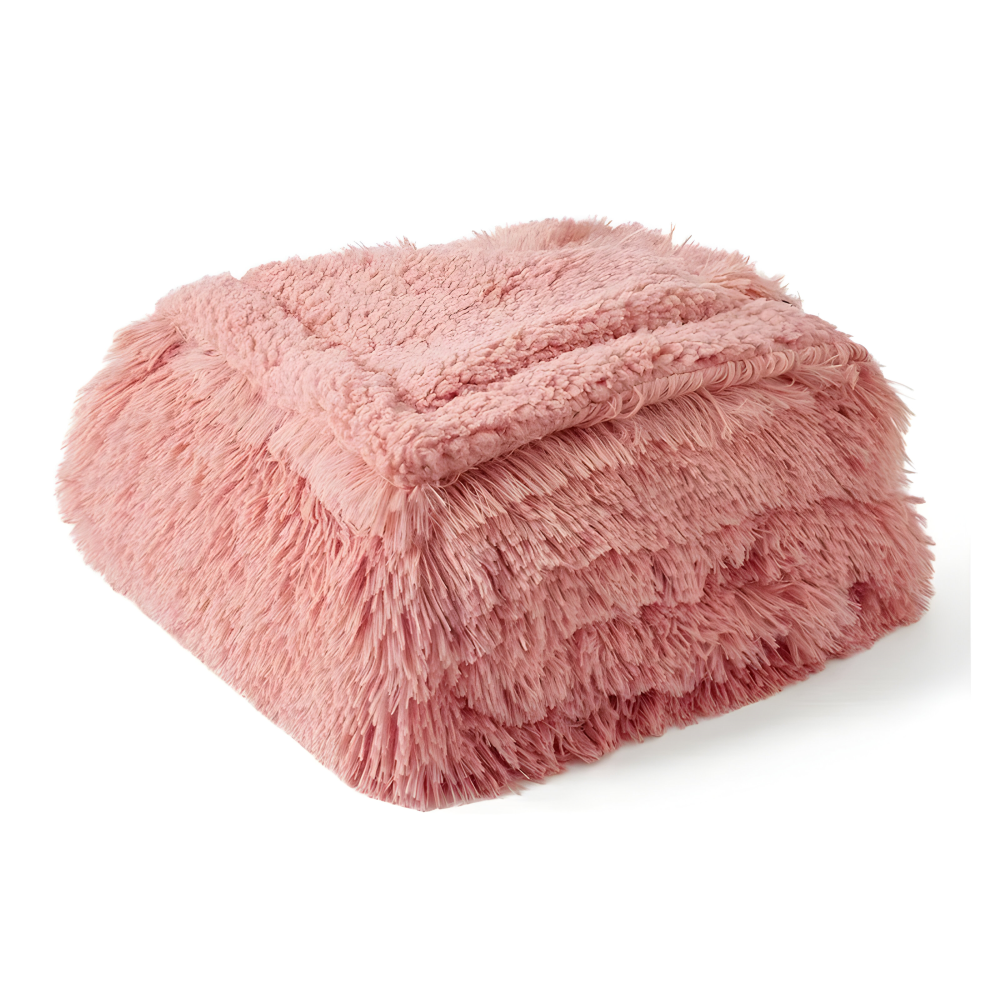 Plush Microfiber Waterproof Throw Blanket with Soft Sherpa Fleece Lining