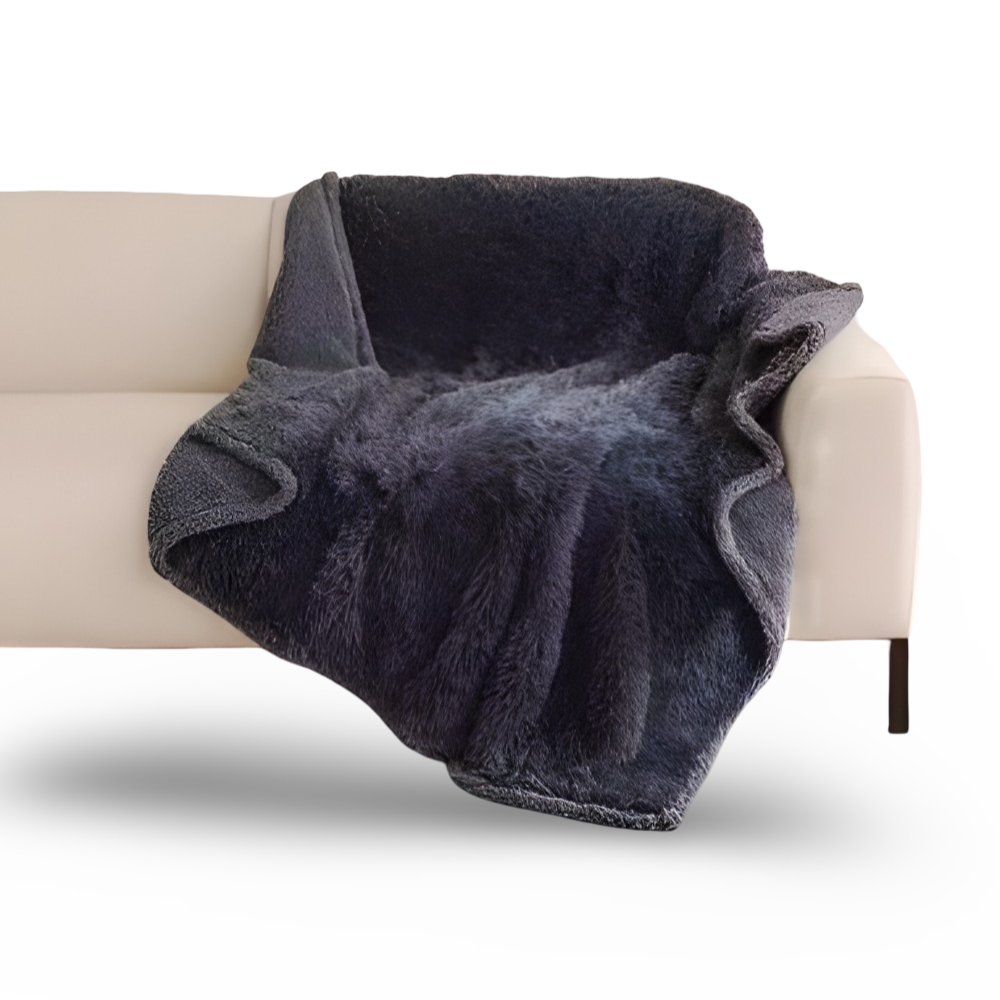 Plush Microfiber Waterproof Throw Blanket with Soft Sherpa Fleece Lining