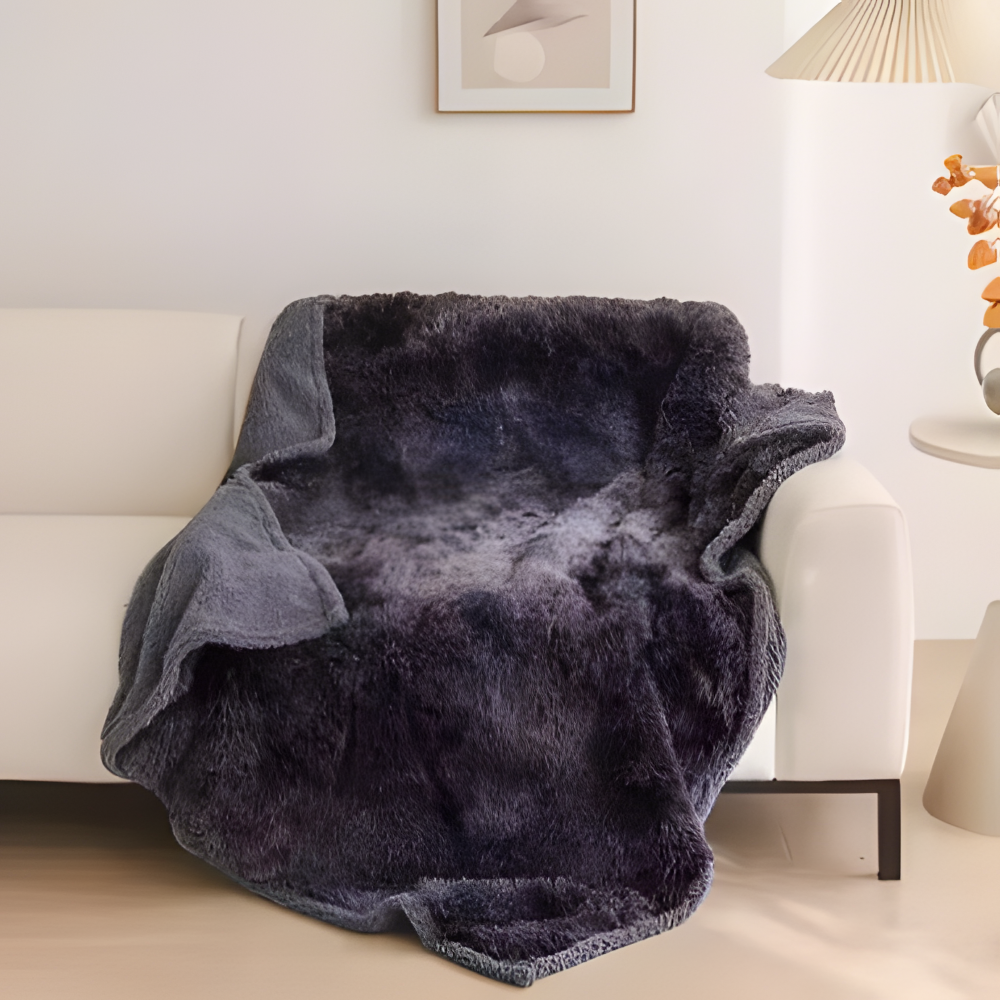Plush Microfiber Waterproof Throw Blanket with Soft Sherpa Fleece Lining