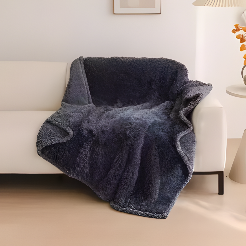 Plush Microfiber Waterproof Throw Blanket with Soft Sherpa Fleece Lining