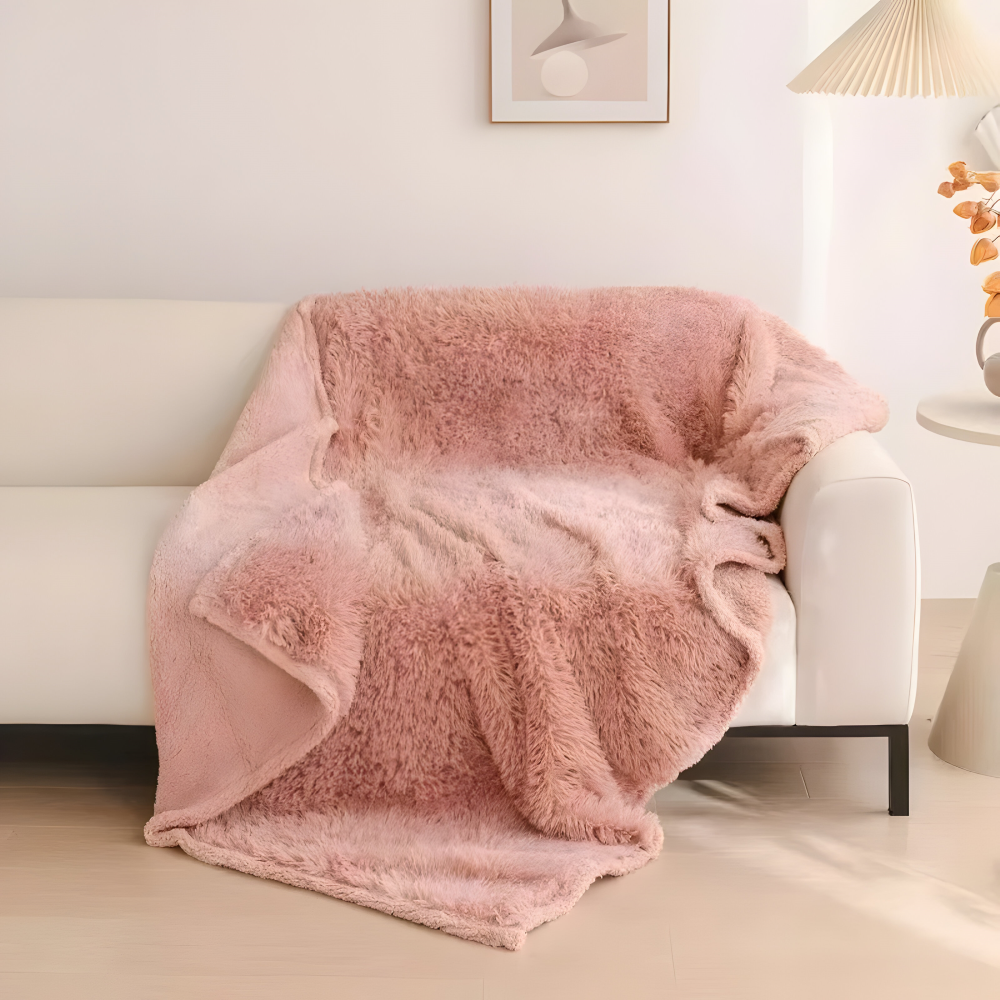 Plush Microfiber Waterproof Throw Blanket with Soft Sherpa Fleece Lining