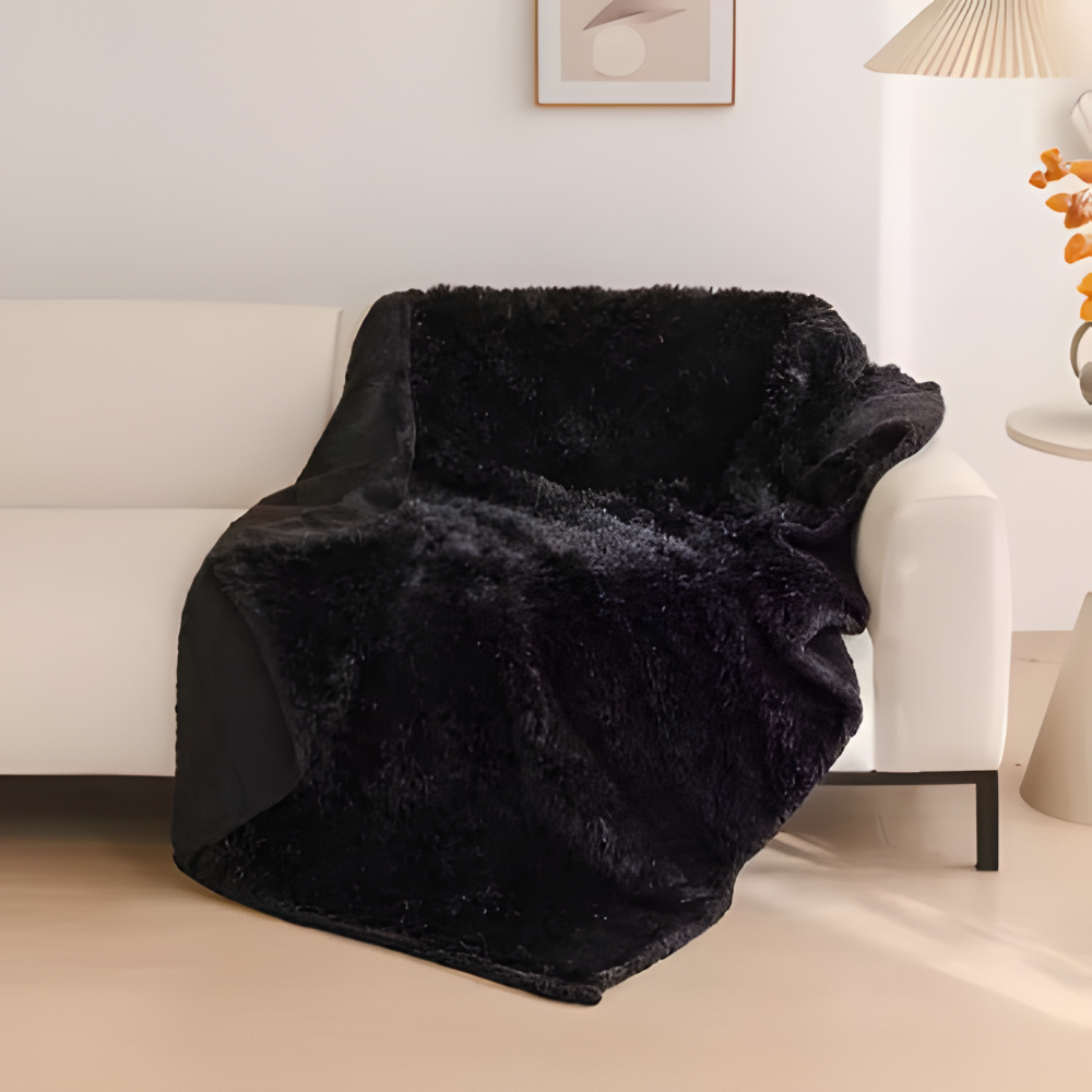 Plush Microfiber Waterproof Throw Blanket with Soft Sherpa Fleece Lining