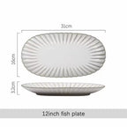 White Scalloped Ceramic Plates & Bowls Elegant Dinnerware
