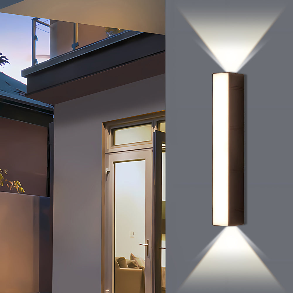 Modern LED Outdoor Wall Light with Up and Down Lighting Waterproof