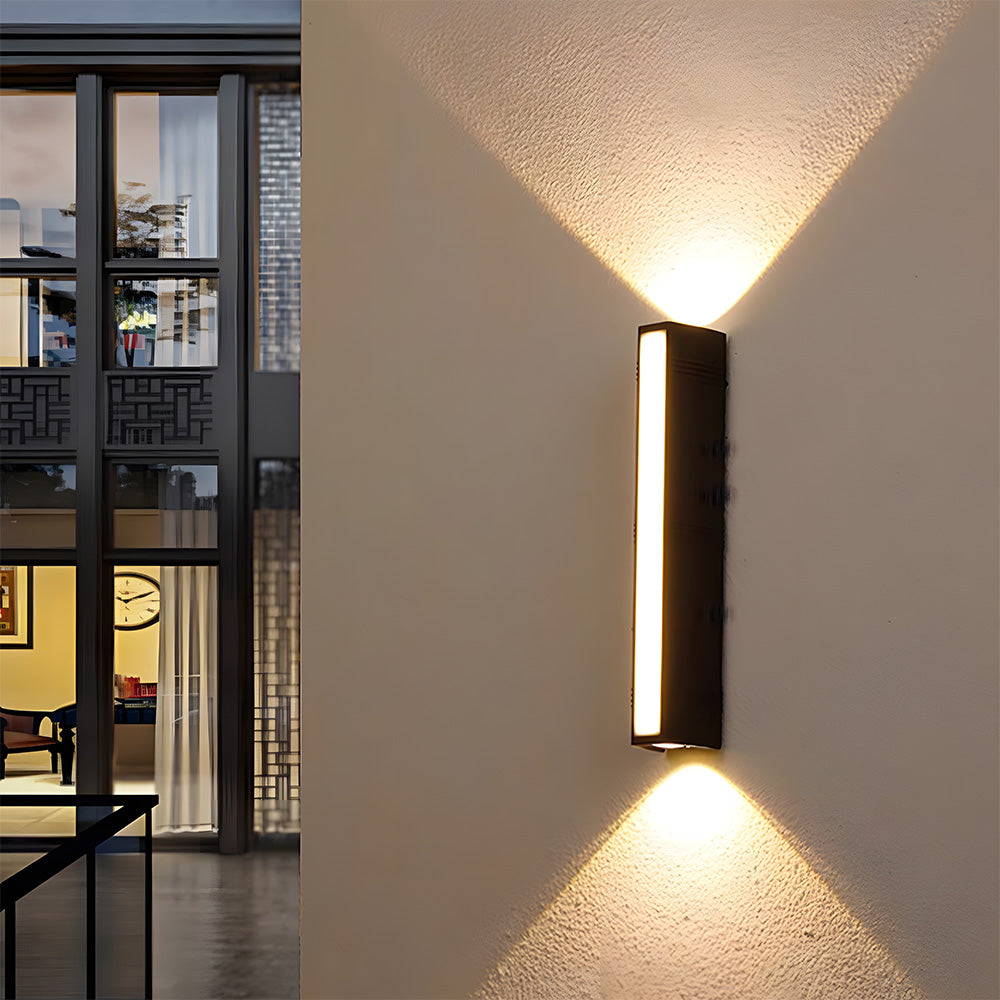 Modern LED Outdoor Wall Light with Up and Down Lighting Waterproof