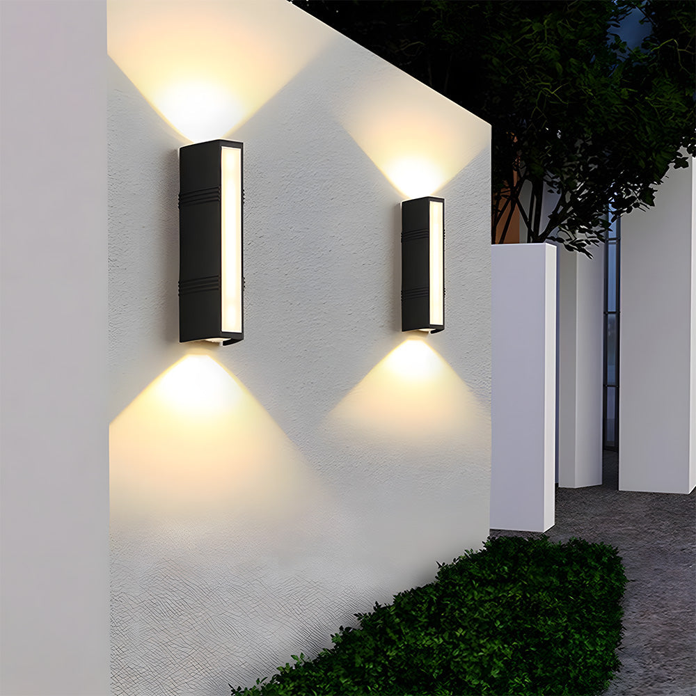 Modern LED Outdoor Wall Light with Up and Down Lighting Waterproof
