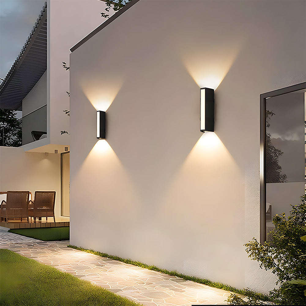Modern LED Outdoor Wall Light with Up and Down Lighting Waterproof