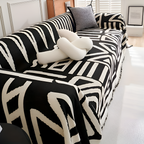 Boho Geometric Chenille Sofa Throw Blanket with Non Slip Design