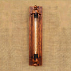 Vintage Industrial Wall Light with LED Tube Bulb in Black Metal