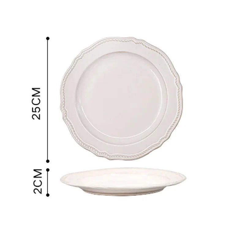 Nordic Vintage Ceramic Tableware Elegant Plates