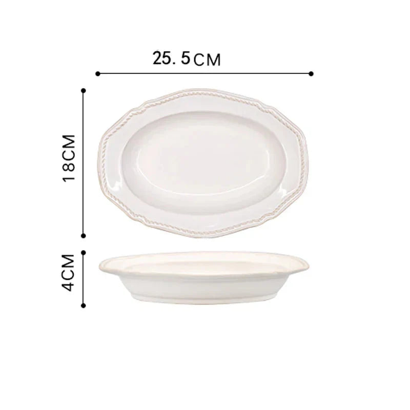 Nordic Vintage Ceramic Tableware Elegant Plates