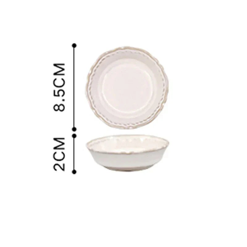 Nordic Vintage Ceramic Tableware Elegant Plates
