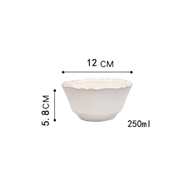 Nordic Vintage Ceramic Tableware Elegant Plates