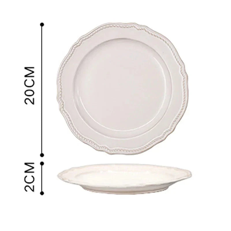 Nordic Vintage Ceramic Tableware Elegant Plates