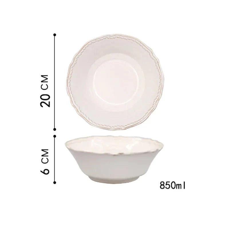 Nordic Vintage Ceramic Tableware Elegant Plates